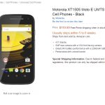 3G版 Moto E 2nd Gen XT1505 が Amazon.com で販売開始