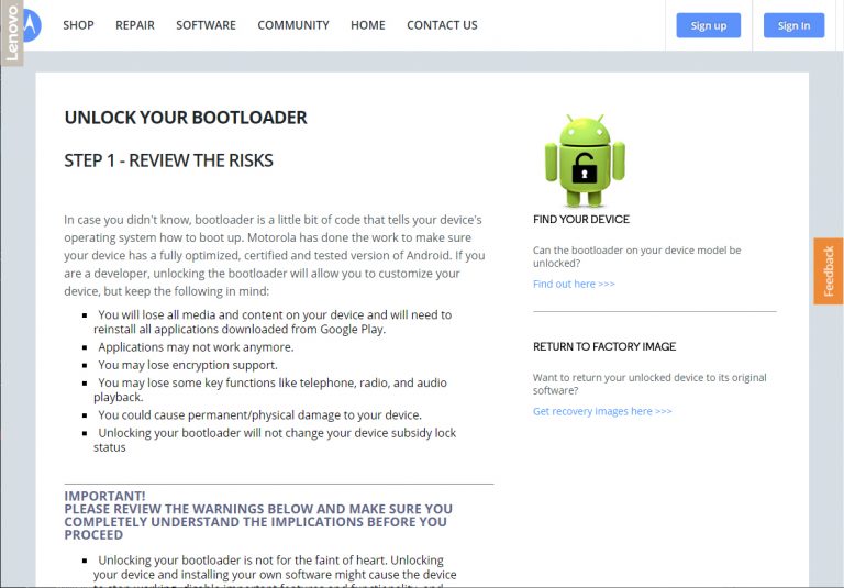 motorola droid bootloader unlock code
